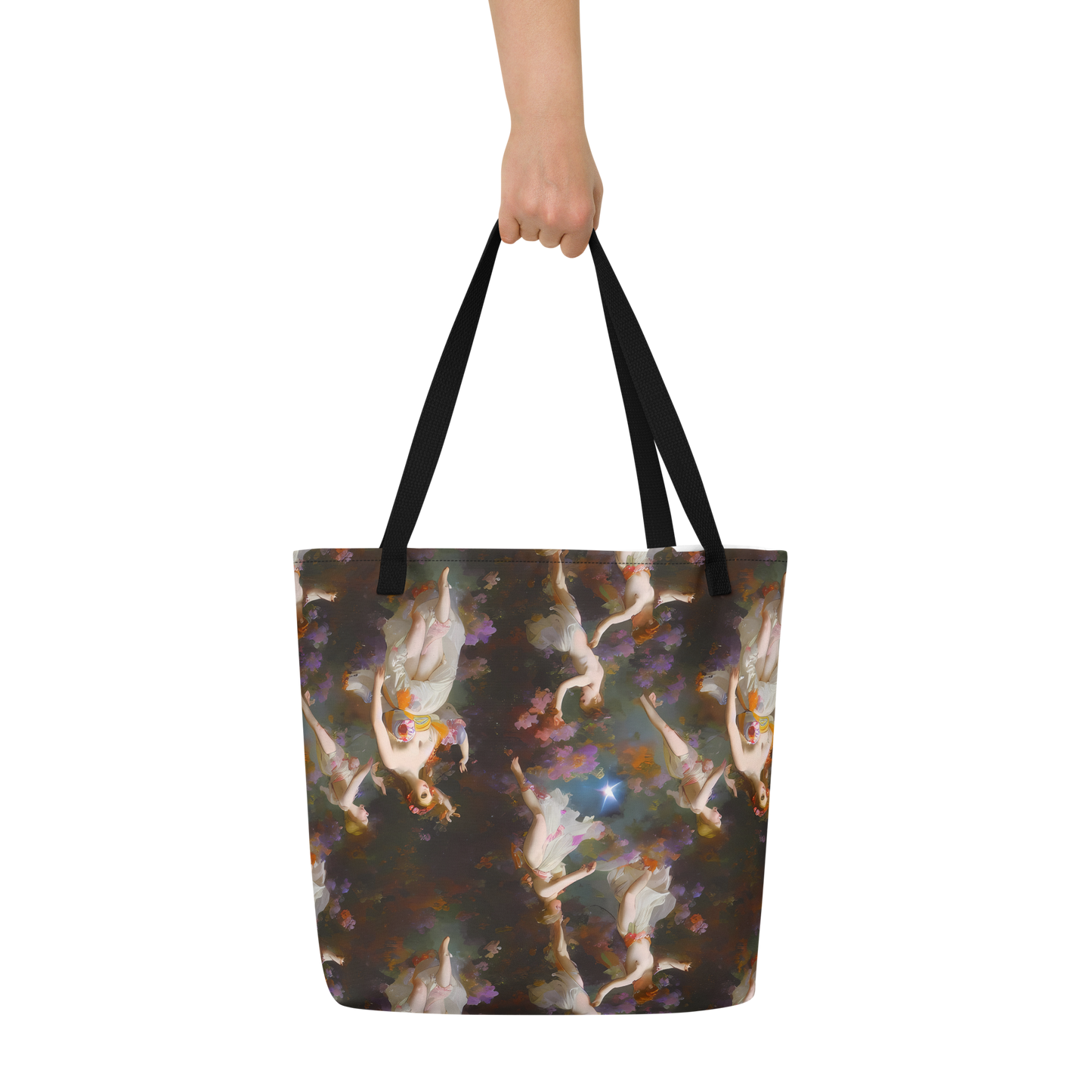 Large Tote Bag w/ Pocket - Winterhalter Whimsy