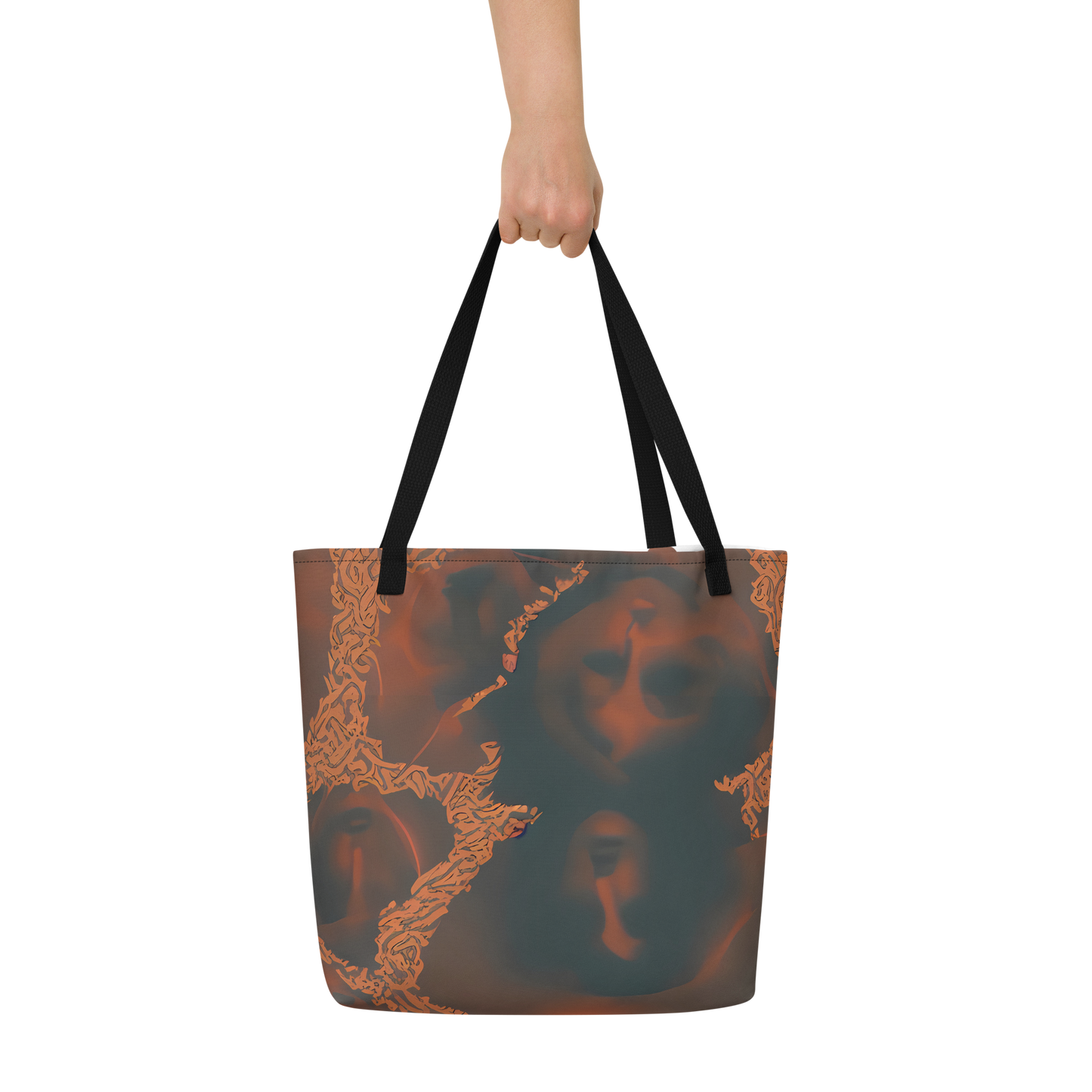 Large Tote Bag w/ Pocket - Chimeric Visage