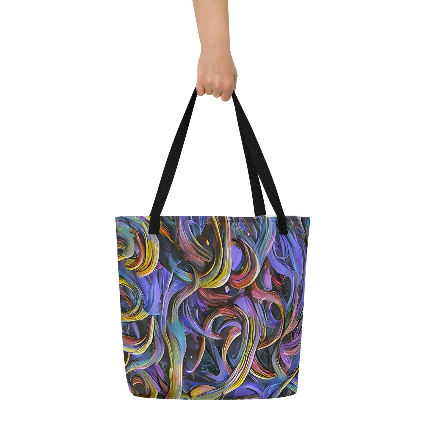 Large Tote Bag w/ Pocket - Tanning Twirl