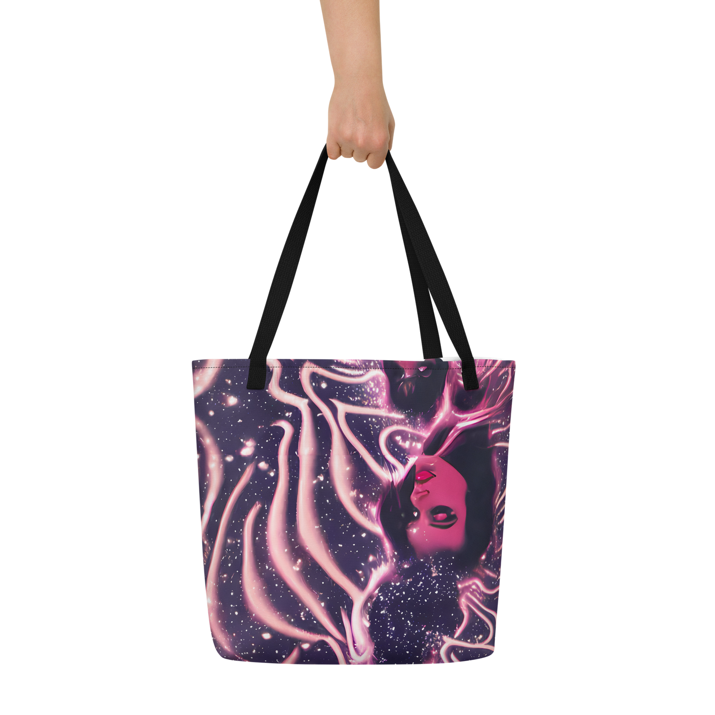 Large Tote Bag w/ Pocket - Stardust Siren