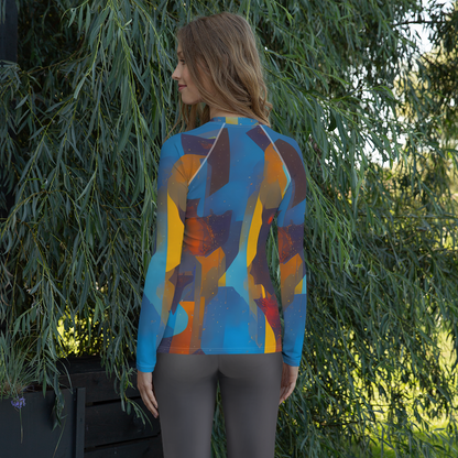 Women's Rash Guard - Cubist Dusk