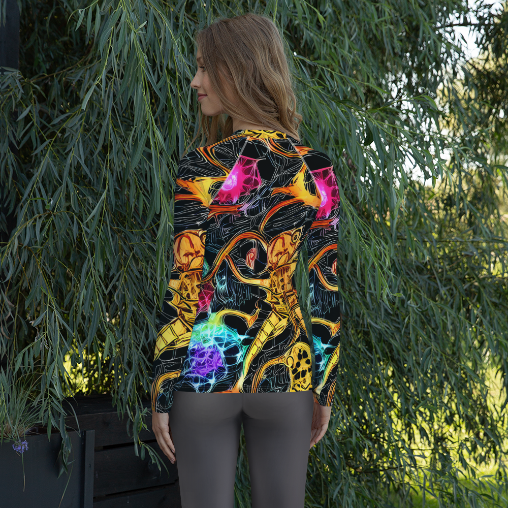 Women's Rash Guard - Psychedelic Pulsar