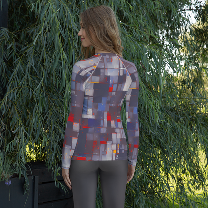 Women's Rash Guard - Cubist Rhythm