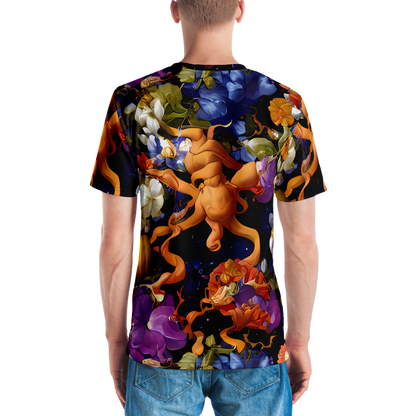 Men's Crew Neck T-Shirt - Blooming Cosmos