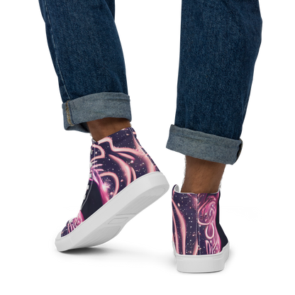 Men's High Top Canvas Shoes - Stardust Siren