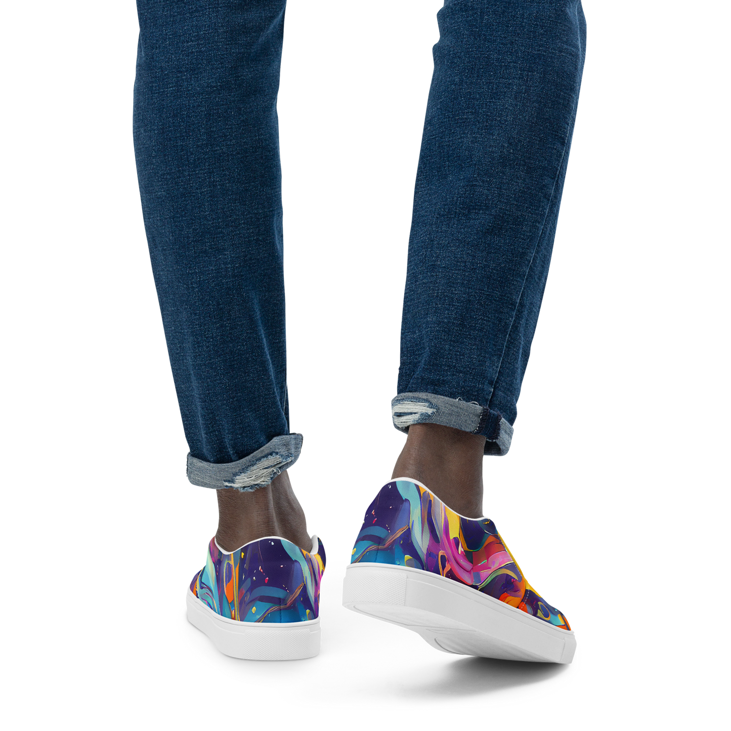 Men's Slip-On Canvas Shoes - Whimsical Fusion