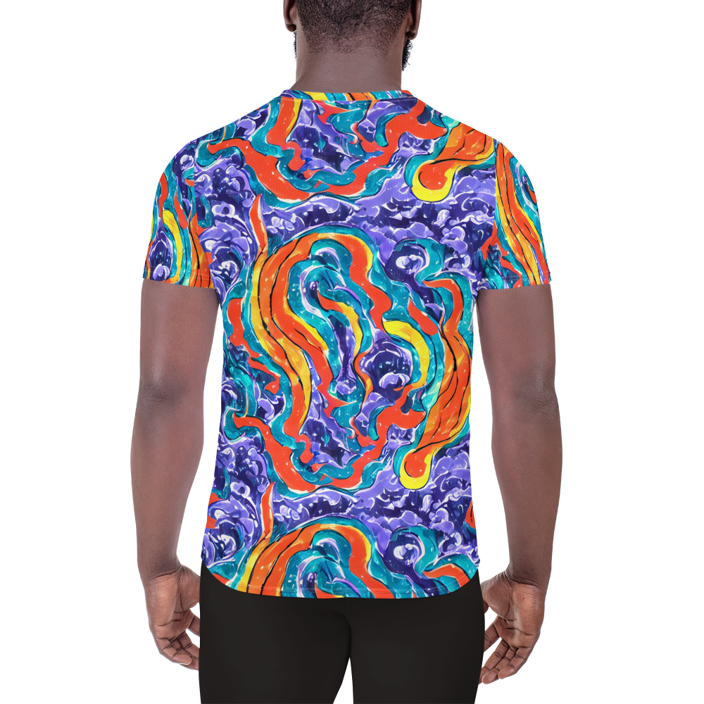 Men's Athletic T-Shirt - Galactic Waves