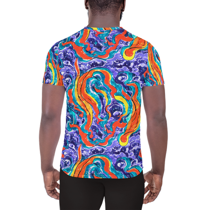 Men's Athletic T-Shirt - Galactic Waves