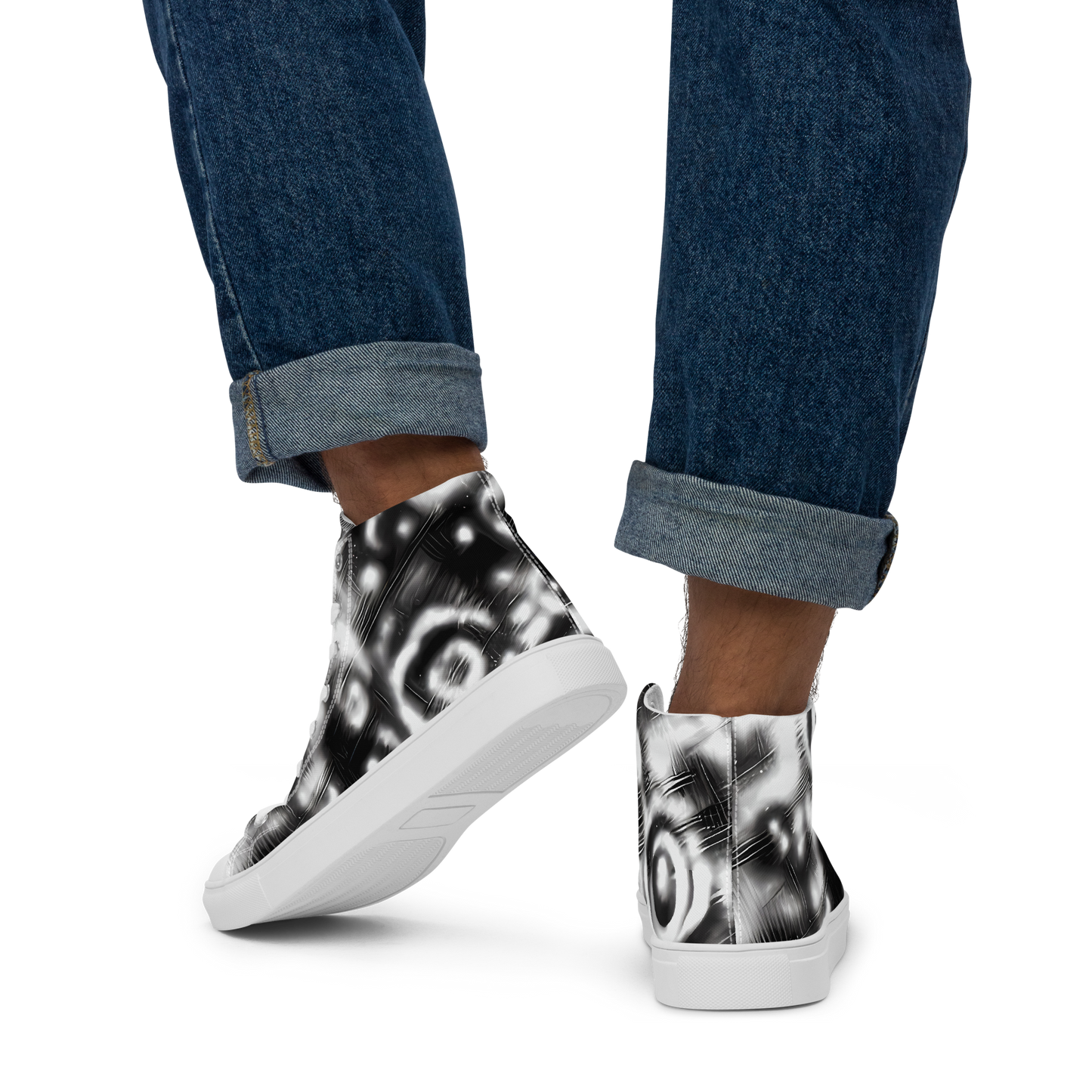 Men's High Top Canvas Shoes - Bernhard Swirl