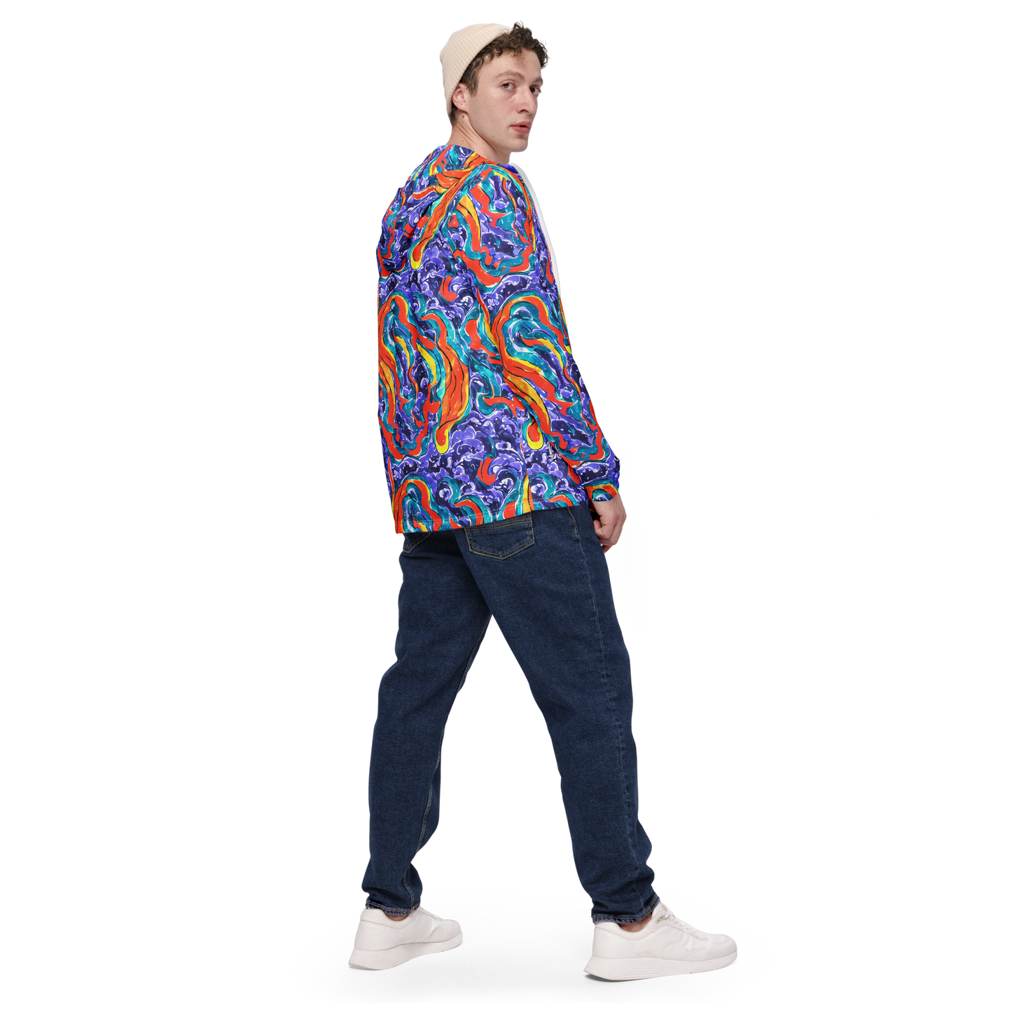 Men's Windbreaker - Galactic Waves