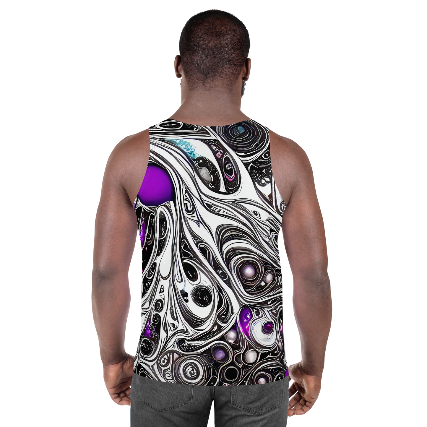 Men's Tank Top - Neo-Noir Waves