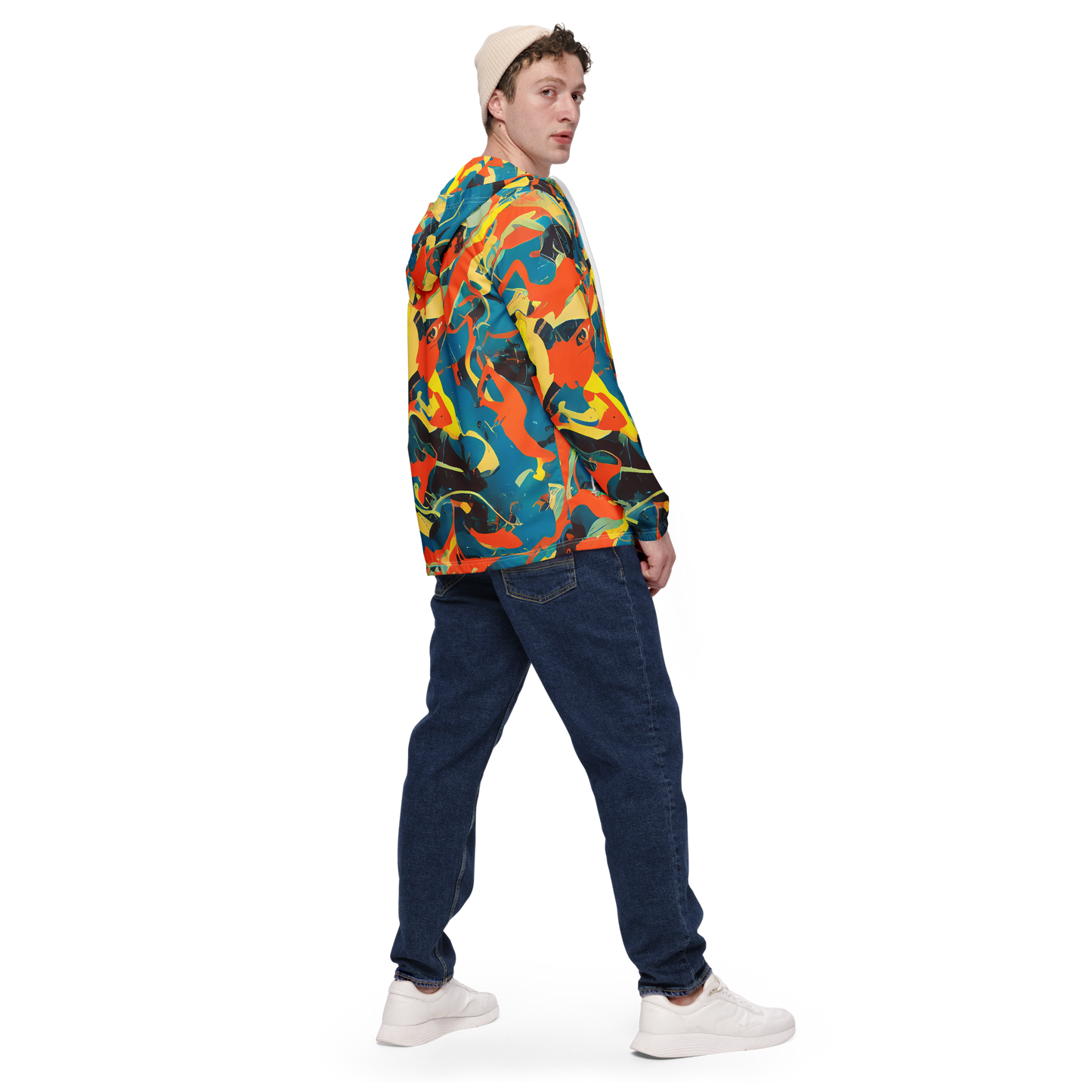 Men's Windbreaker - Abstract Tango