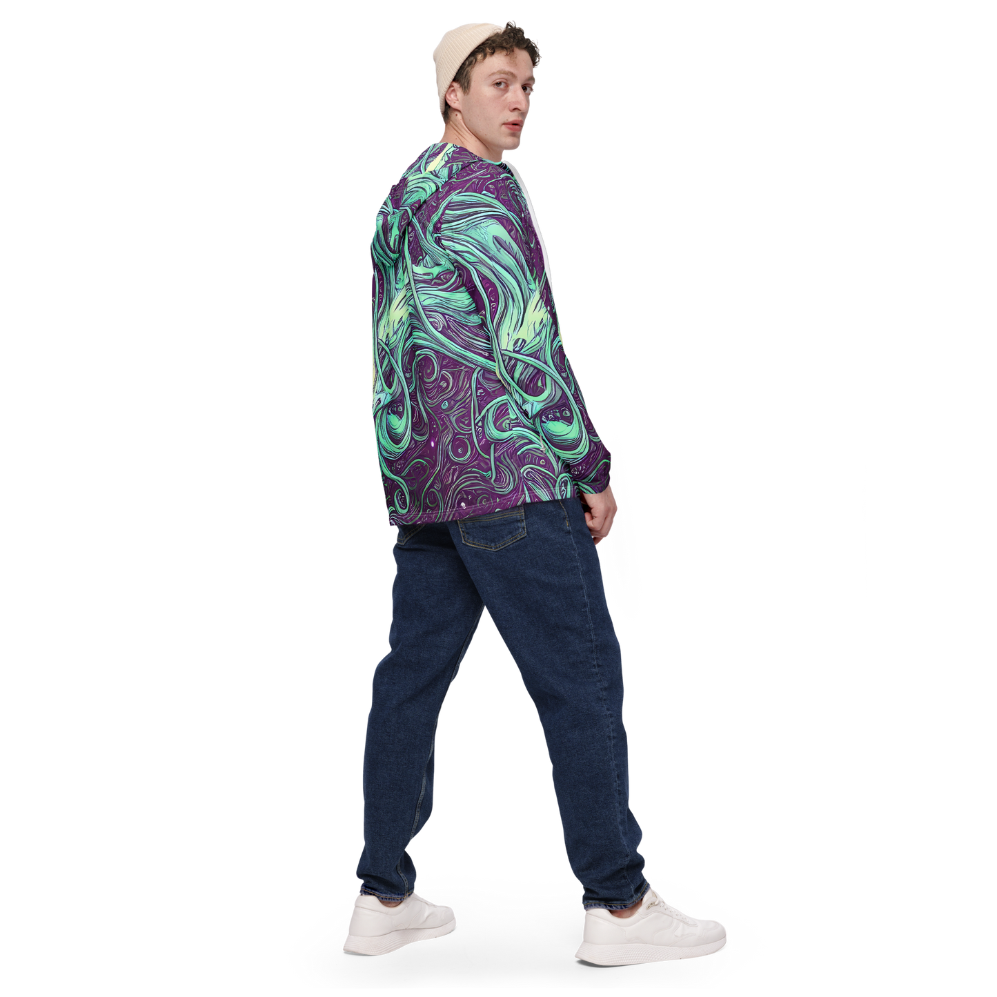 Men's Windbreaker - Temple Swirls