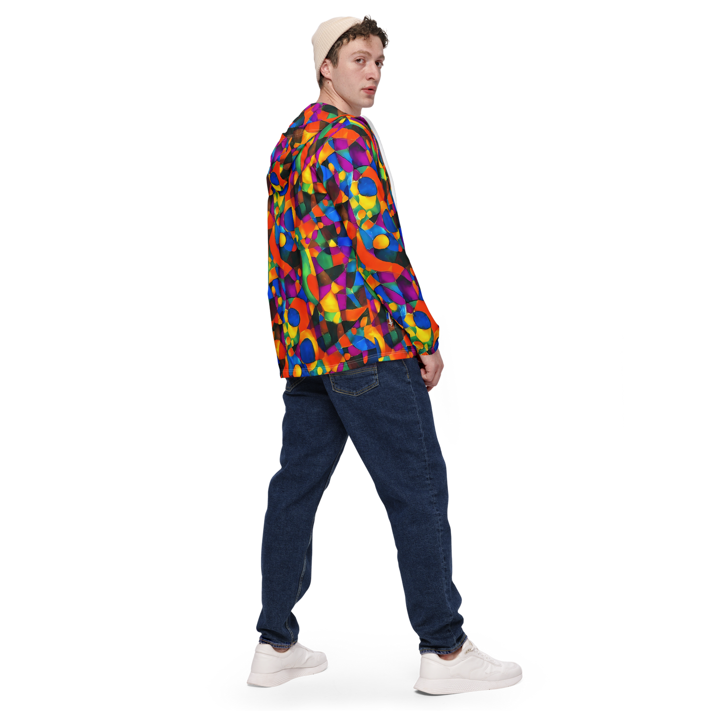 Men's Windbreaker - Galactic Jigsaw