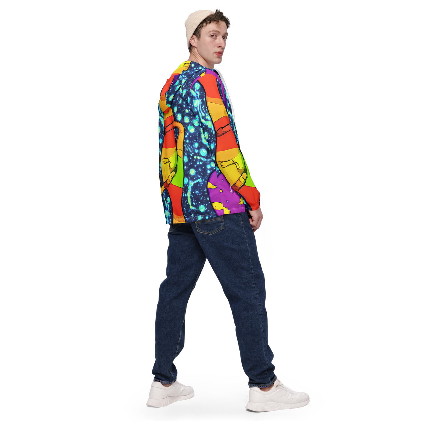 Men's Windbreaker - Cosmic Siblings