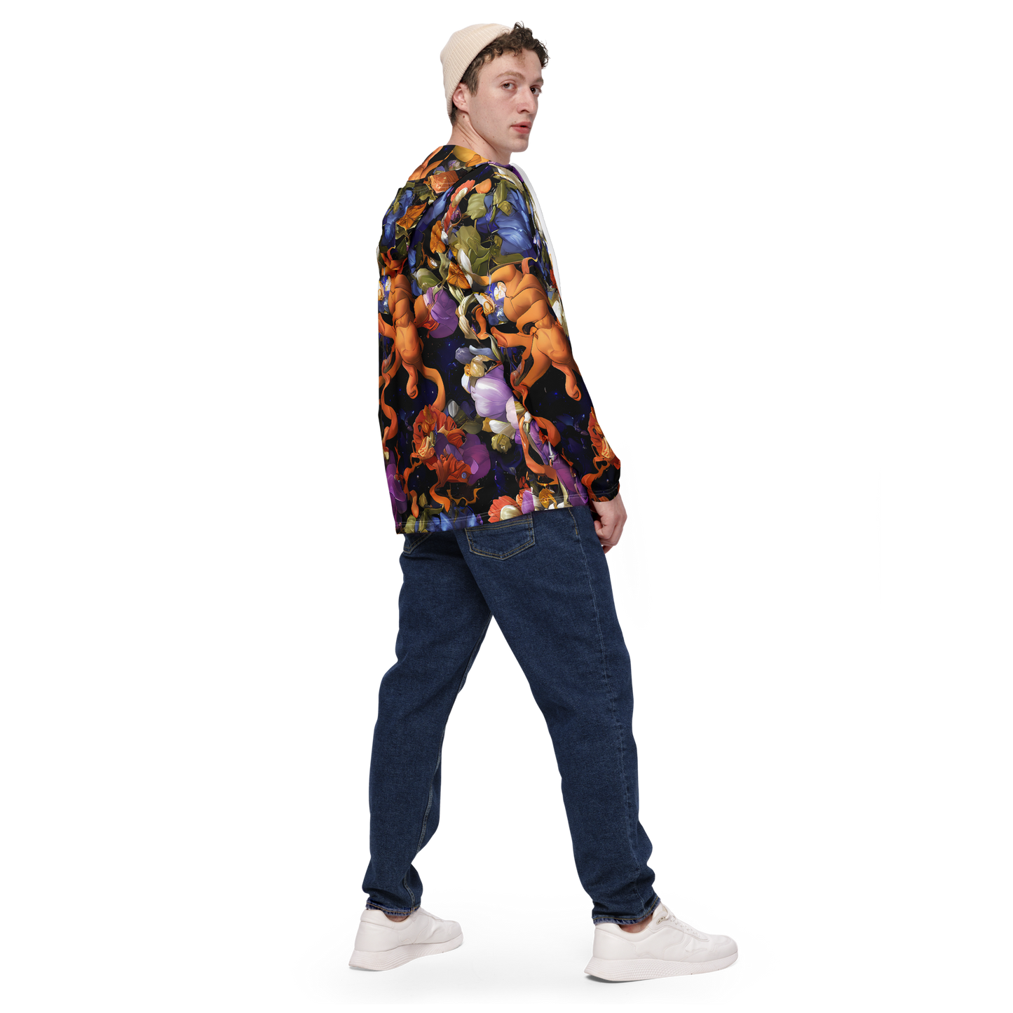 Men's Windbreaker - Blooming Cosmos