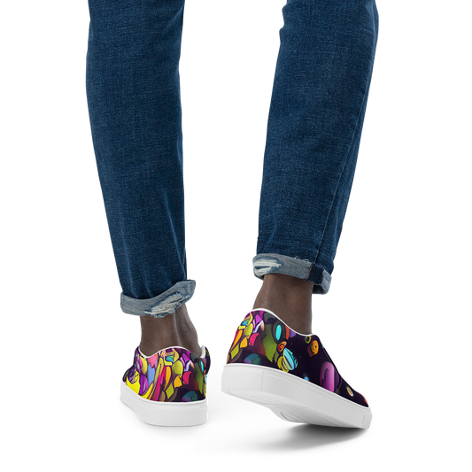 Men's Slip-On Canvas Shoes - Galactic Playground