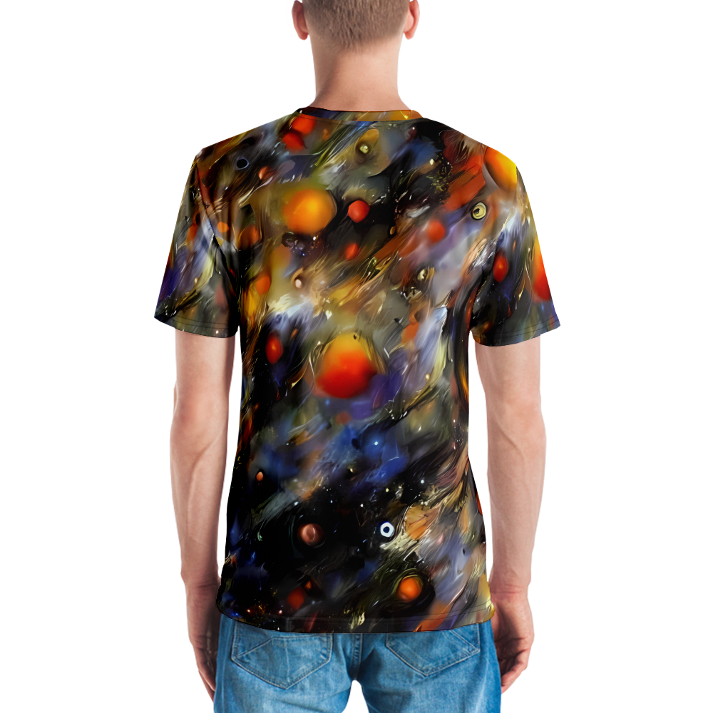 Men's Crew Neck T-Shirt - Brushstroke Blaze