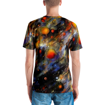 Men's Crew Neck T-Shirt - Brushstroke Blaze