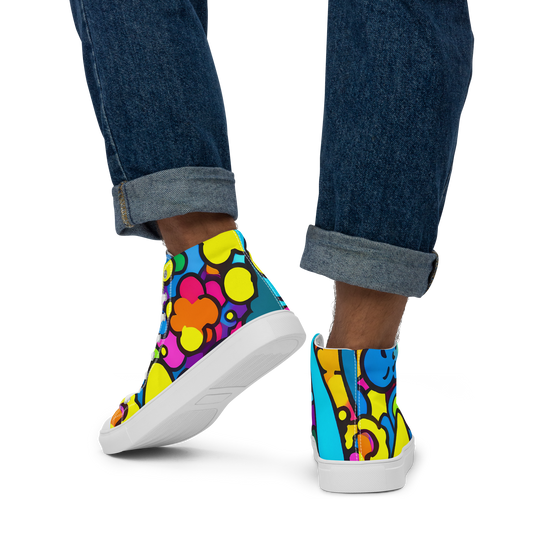 Men's High Top Canvas Shoes - Pop Playland