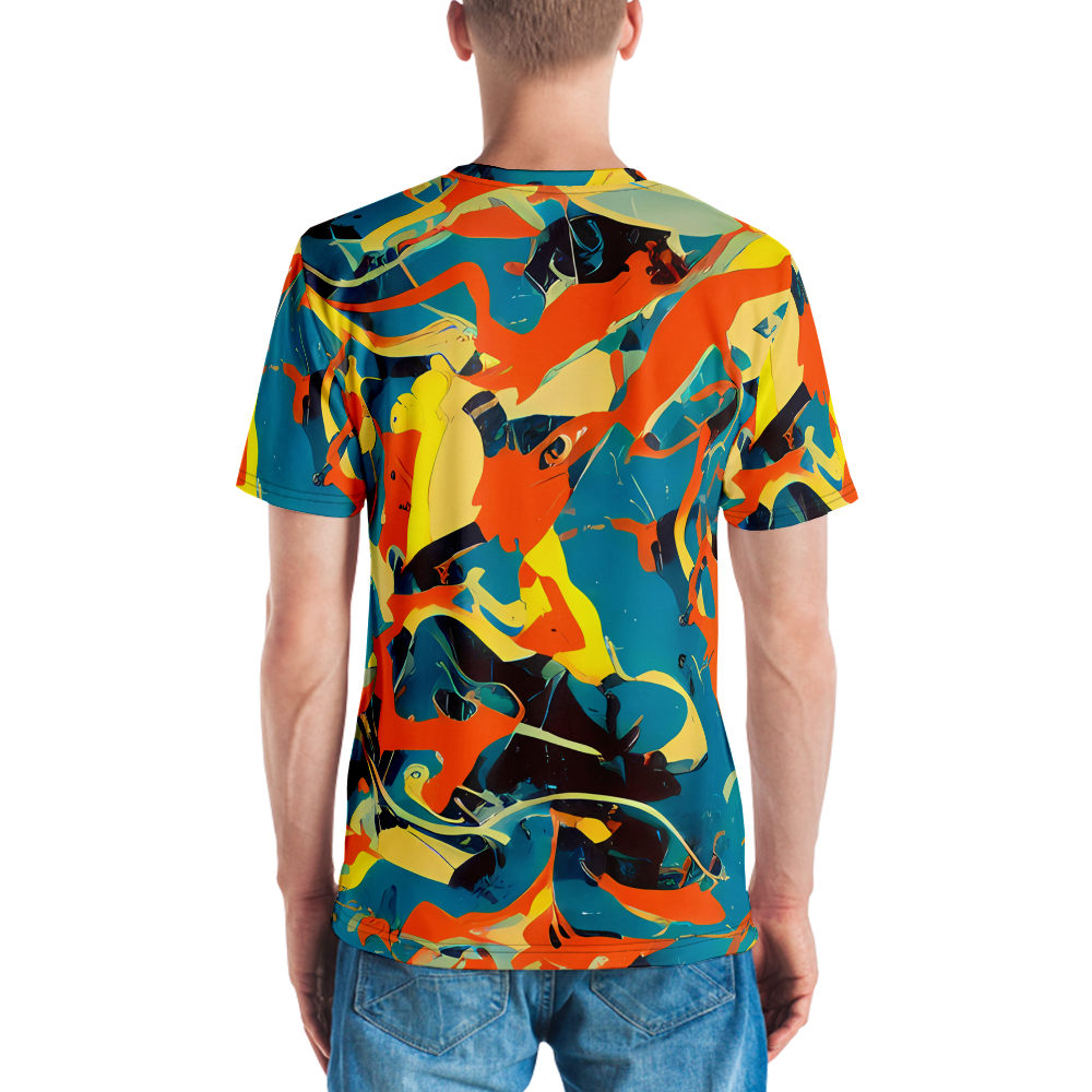 Men's Crew Neck T-Shirt - Abstract Tango