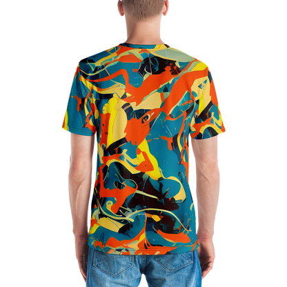 Men's Crew Neck T-Shirt - Abstract Tango