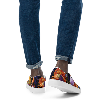 Men's Slip-On Canvas Shoes - Blooming Cosmos