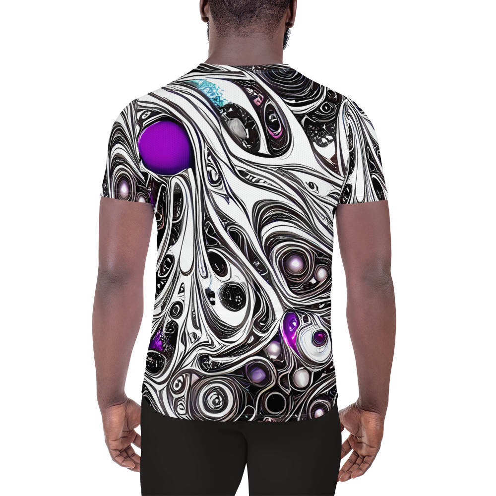 Men's Athletic T-Shirt - Neo-Noir Waves