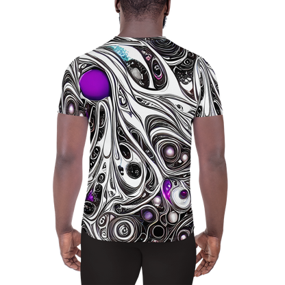 Men's Athletic T-Shirt - Neo-Noir Waves