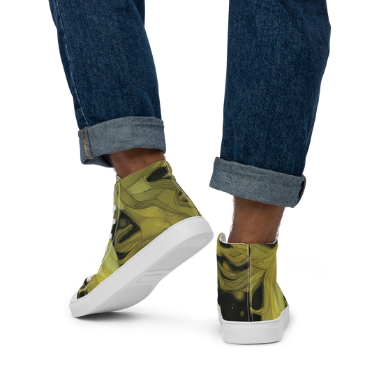 Men's High Top Canvas Shoes - Whispered Breeze