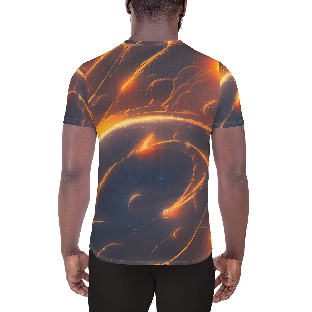 Men's Athletic T-Shirt - Inferno Spirals