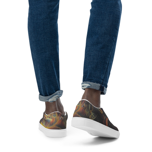 Men's Slip-On Canvas Shoes - Galactic Swirl