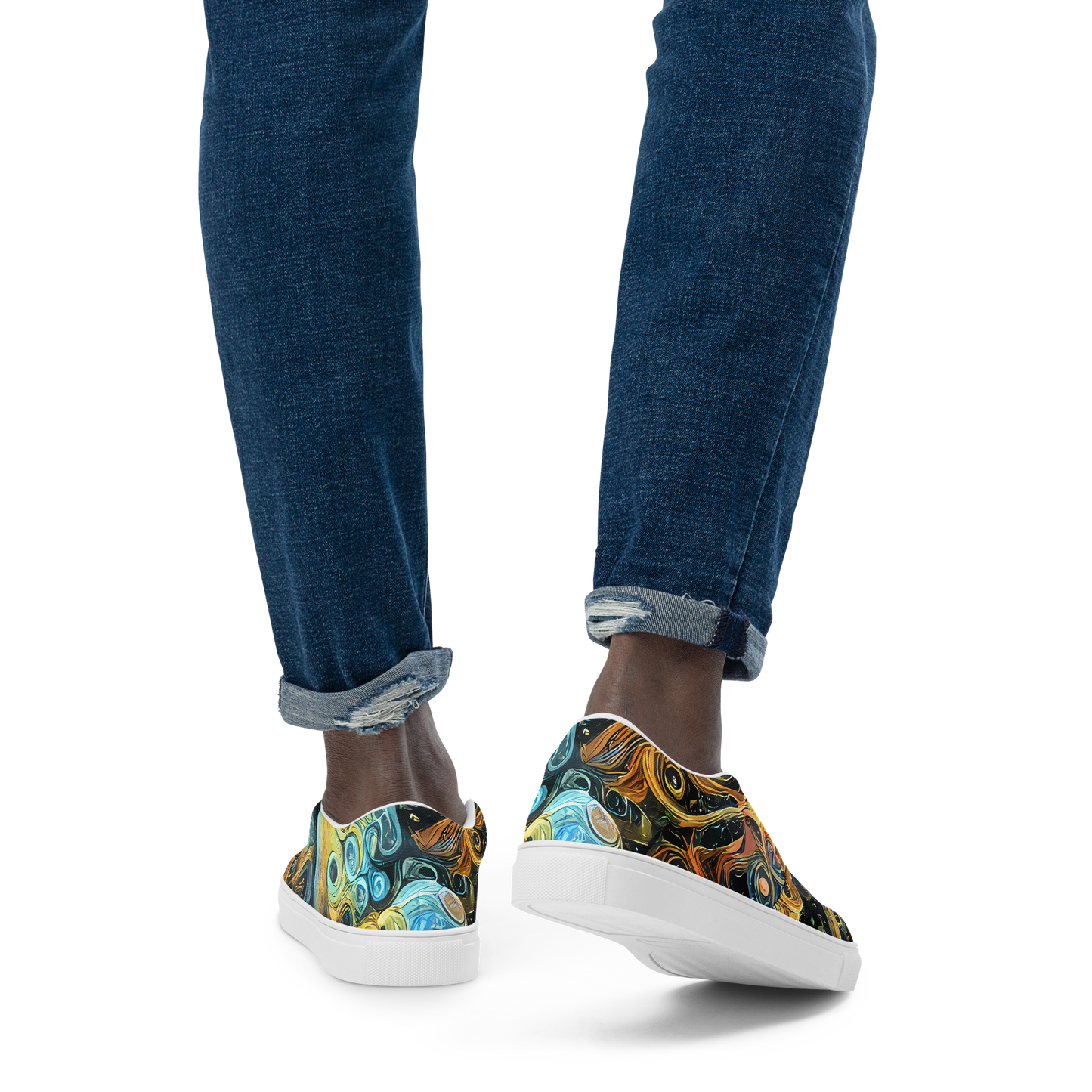 Men's Slip-On Canvas Shoes - Wild Cosmos