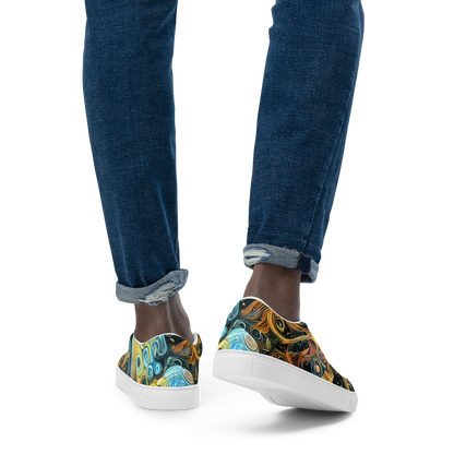 Men's Slip-On Canvas Shoes - Wild Cosmos