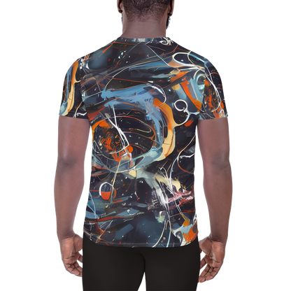 Men's Athletic T-Shirt - Neo-Splash Labyrinth