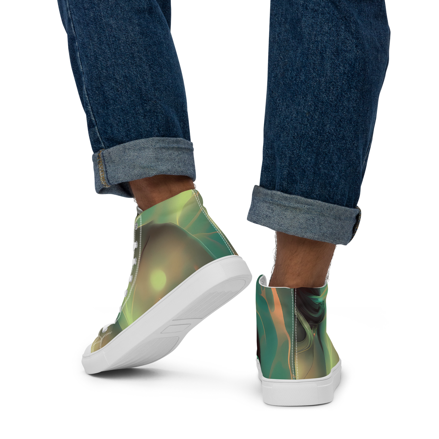 Men's High Top Canvas Shoes - Spectral Whisper