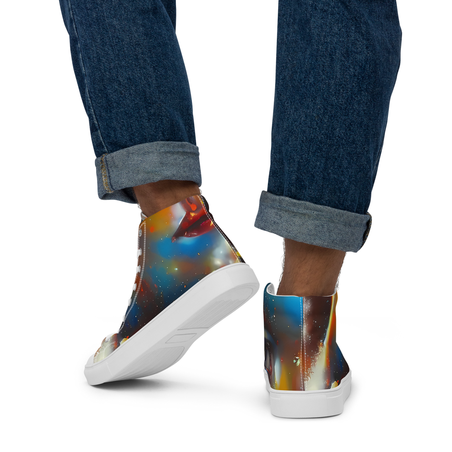 Men's High Top Canvas Shoes - Celestial Vogue