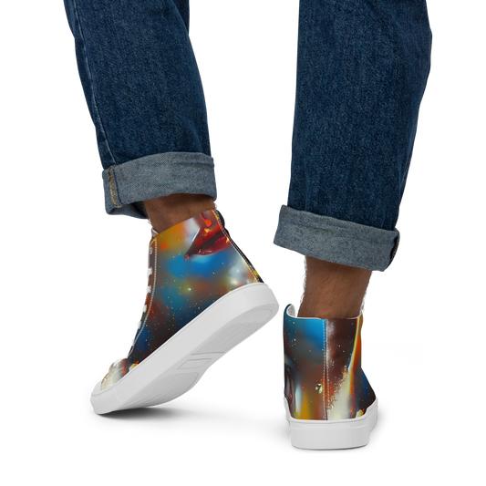 Men's High Top Canvas Shoes - Celestial Vogue