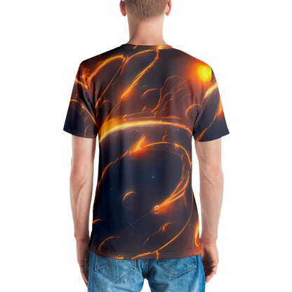 Men's Crew Neck T-Shirt - Inferno Spirals