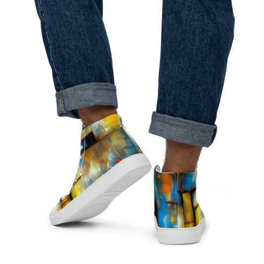 Men's High Top Canvas Shoes - Kohn Cubism