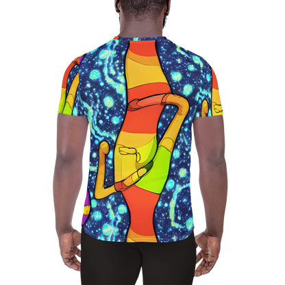 Men's Athletic T-Shirt - Cosmic Siblings