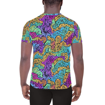 Men's Athletic T-Shirt - Intergalactic Graffiti