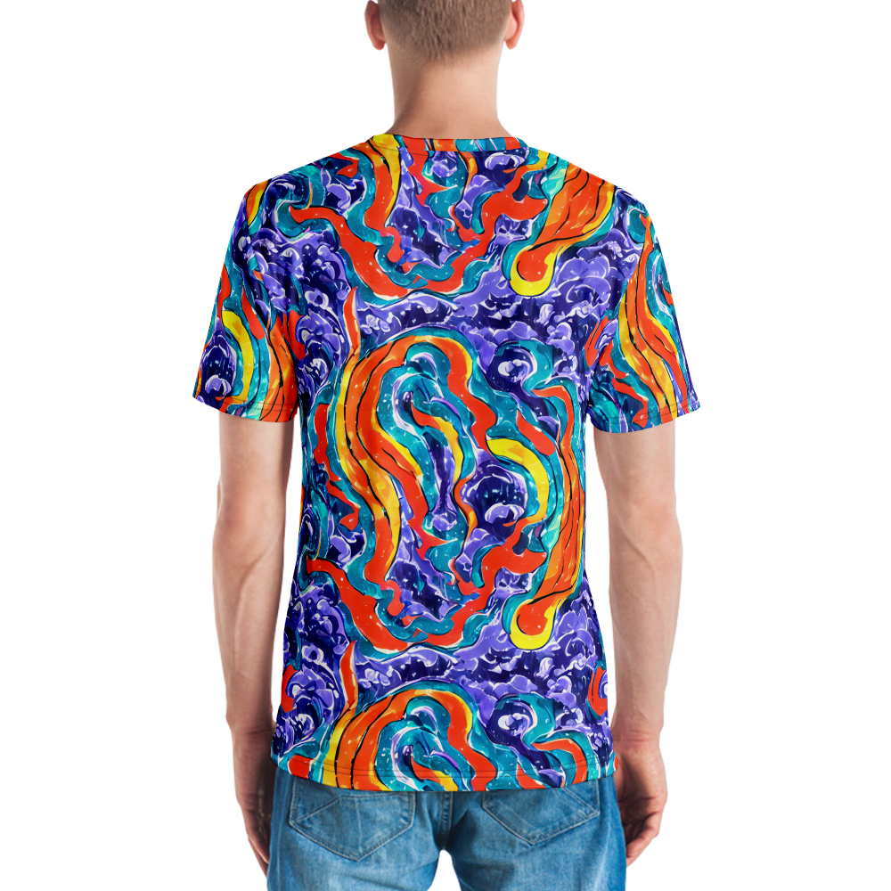 Men's Crew Neck T-Shirt - Galactic Waves