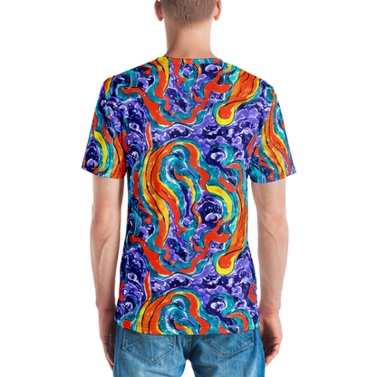 Men's Crew Neck T-Shirt - Galactic Waves