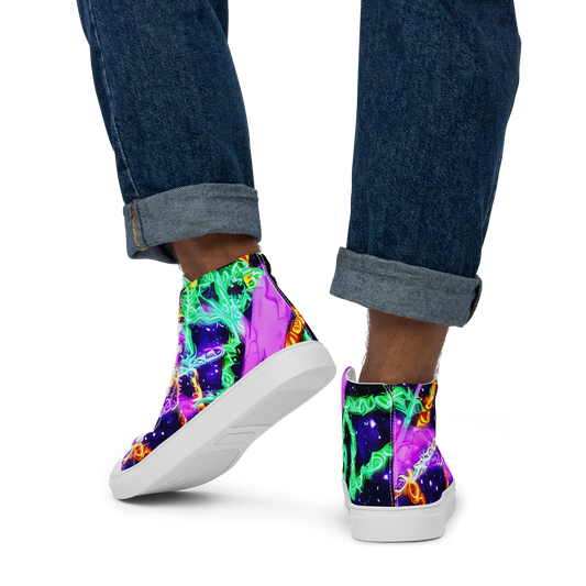 Men's High Top Canvas Shoes - Enckell's Nebula