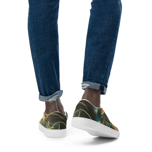 Men's Slip-On Canvas Shoes - Whispering Galaxies