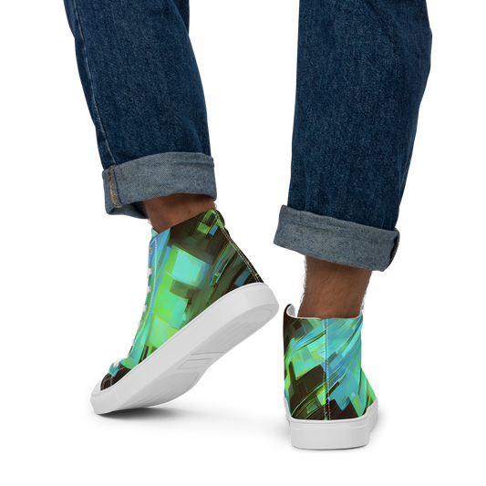 Men's High Top Canvas Shoes - Cyber Shard