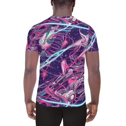 Men's Athletic T-Shirt - Neo-Tokyo Twirl