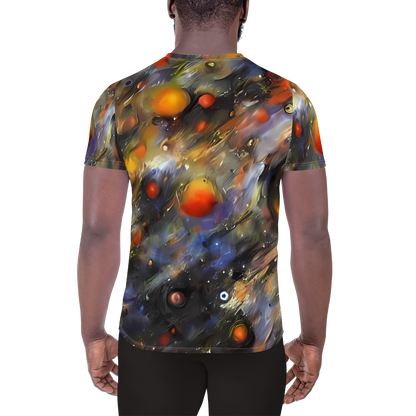 Men's Athletic T-Shirt - Brushstroke Blaze