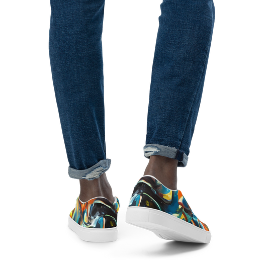 Men's Slip-On Canvas Shoes - Chromatic Vortex